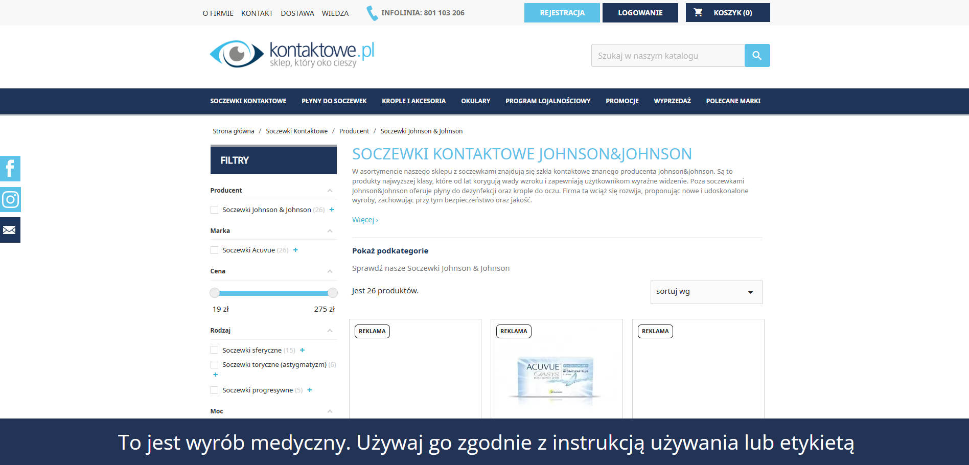 Jakie korzyści dają soczewki kontaktowe od Johnson & Johnson?
